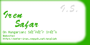 iren safar business card